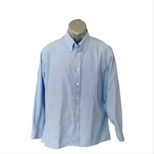 John Henry Blue Athletic Wrinkle Free Size 17.5-34/35